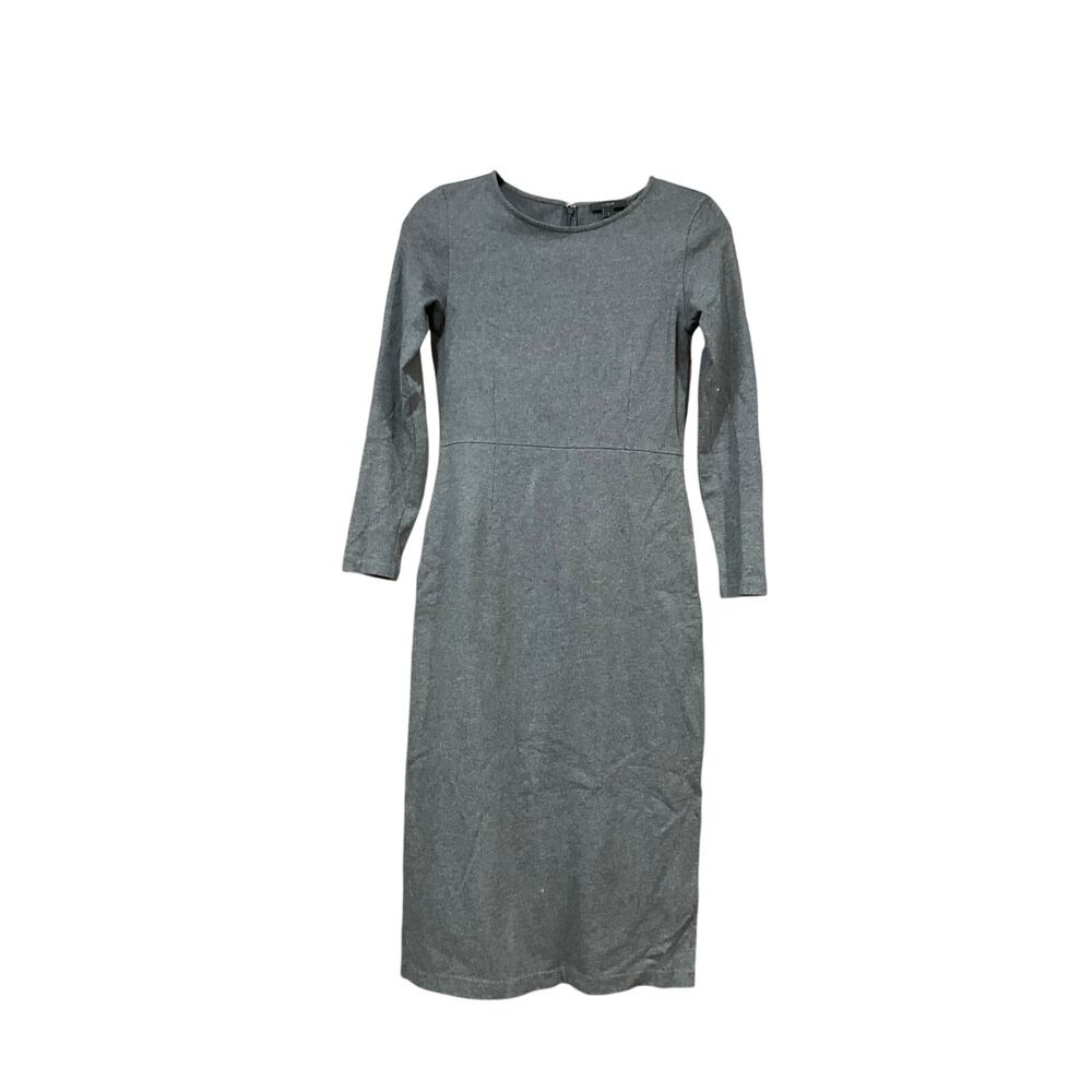 J. Crew Dress Women Gray 2 100% Cotton